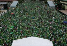 A pesar de la lluvia, Marcha del Millón tiñó de verde calles de SD