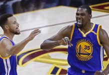 Exhibición anotadora de Curry y Durant lleva a Warriors al triunfo