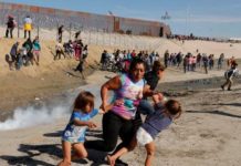 Patrulla estadounidense recibe a Caravana Migrante con balas de goma