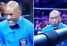 VIDEO: las reacciones de un árbitro mientras un boxeador golpeaba al rival